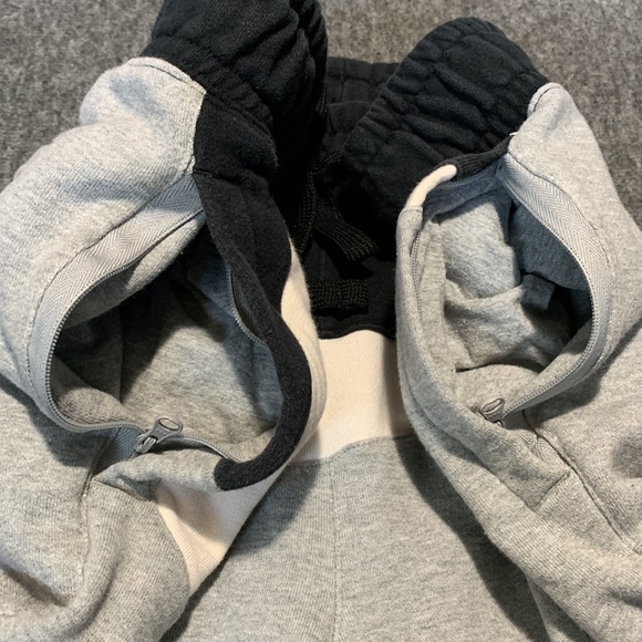 Nike Big Swoosh French Terry Black & Gray Shorts - Picture 4 of 7